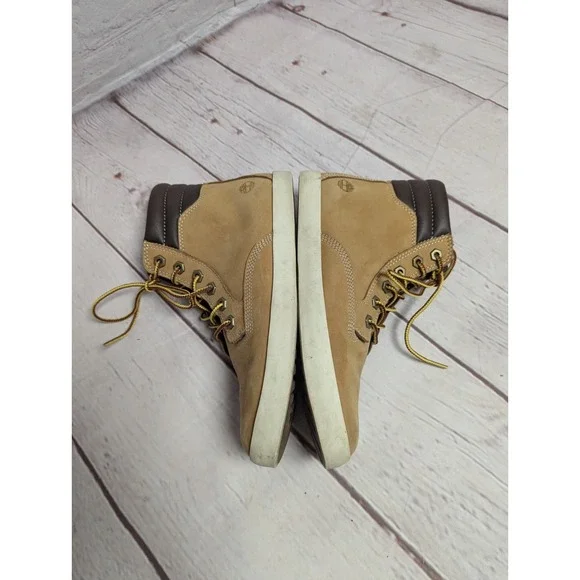 Timberland Womens Wheat/Brown/White Lace-Up Nubuck Dausette Sneaker Boots Sz 7.5 - Picture 5 of 9